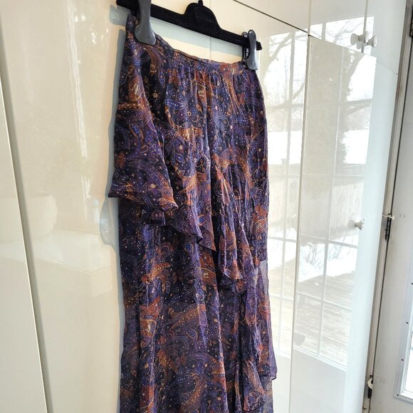 Veronica Beard Trixie Silk Illusion Skirt Size 0 - Picture 4 of 12